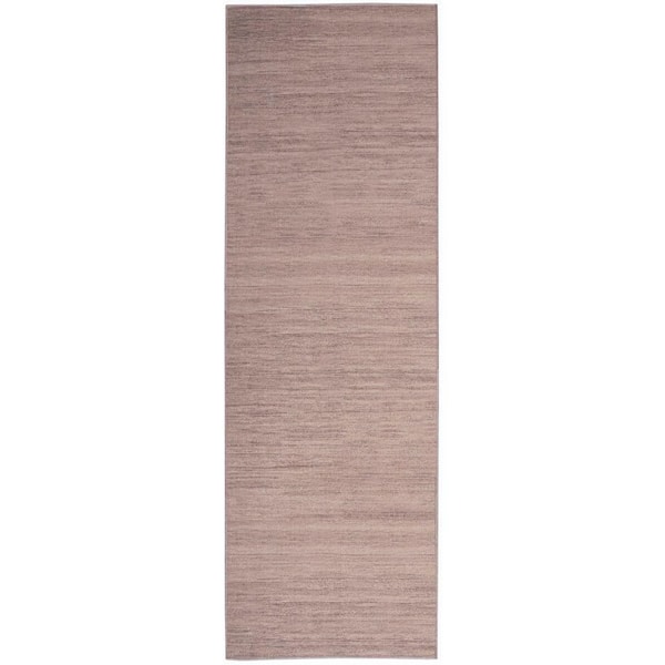 Washable Essentials Natural 2 ft. x 10 ft. All-over design Contemporary Runner Area Rug