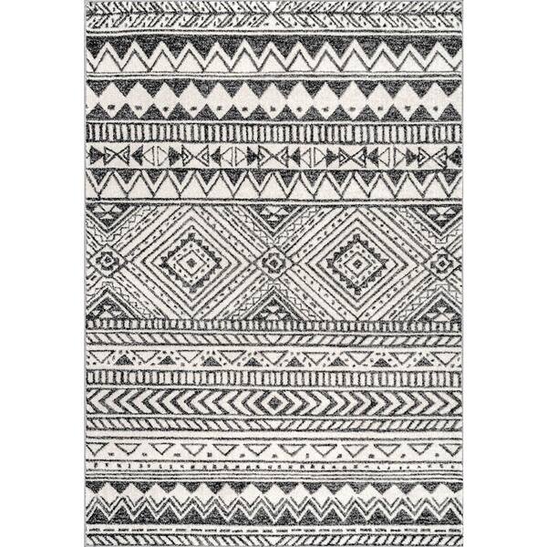 Nuloom Becky Transitional Tribal Dark, Wayfair Black And White Round Rugs