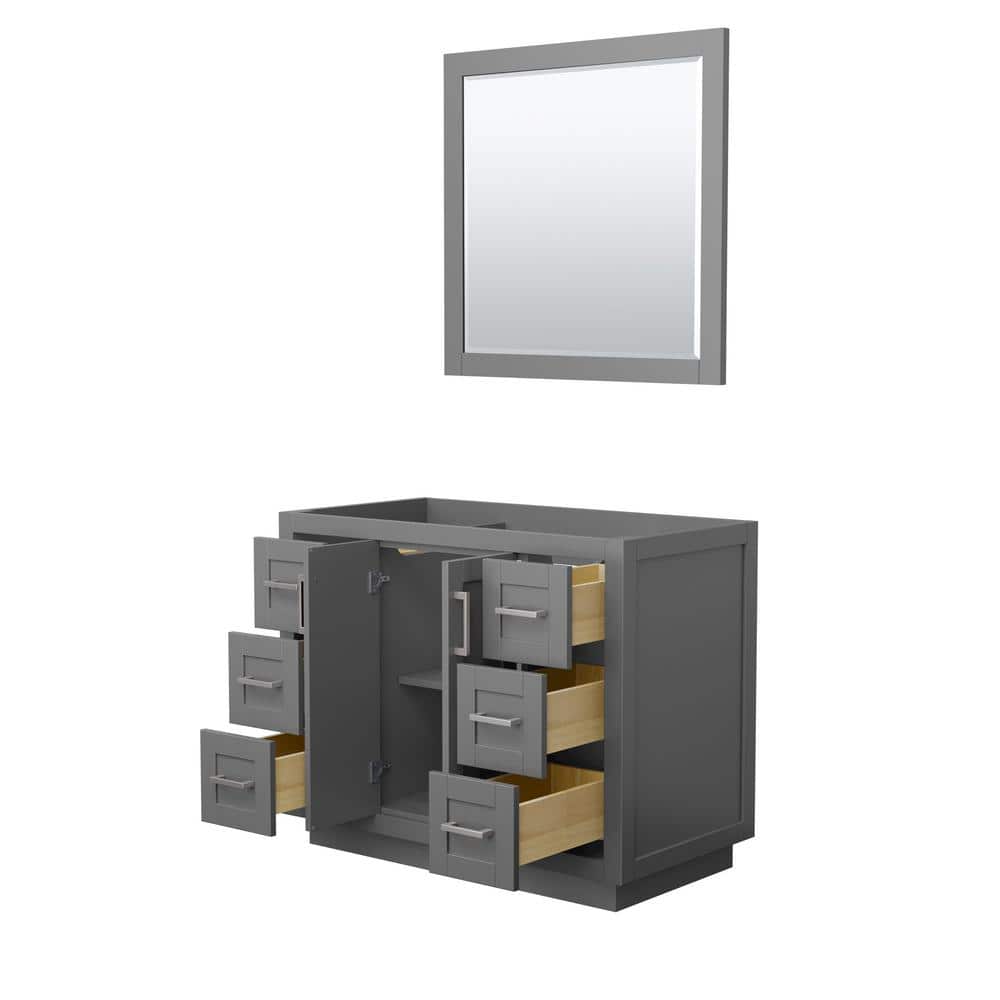 Miranda Dark Gray 41" European Shaker Single Vanity with Mirror
