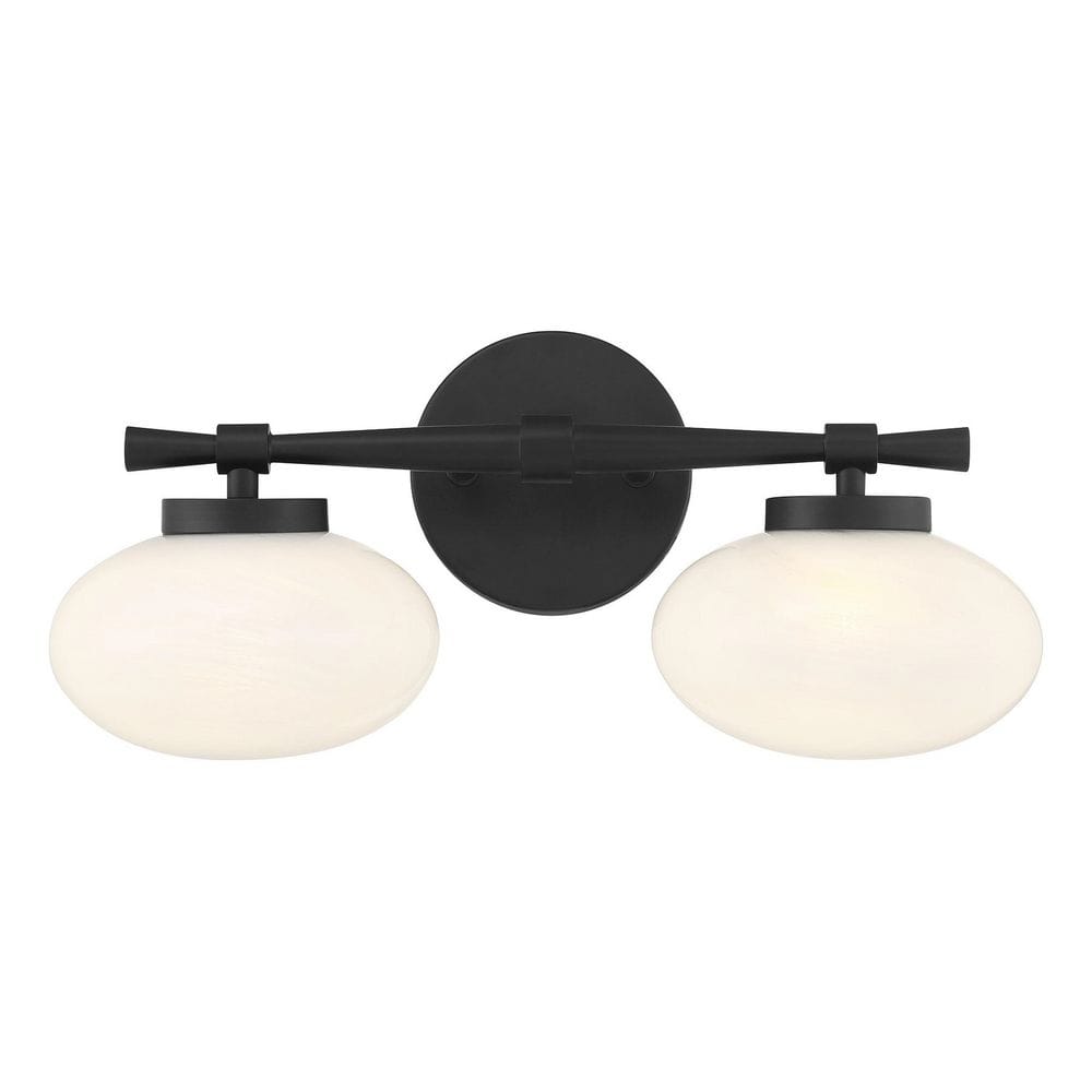 Barrow 17 in. W x 8 in. H 2-Light Warm Brass Bathroom Vanity Light with Strie Glass Shades price history on PriceWatchPro