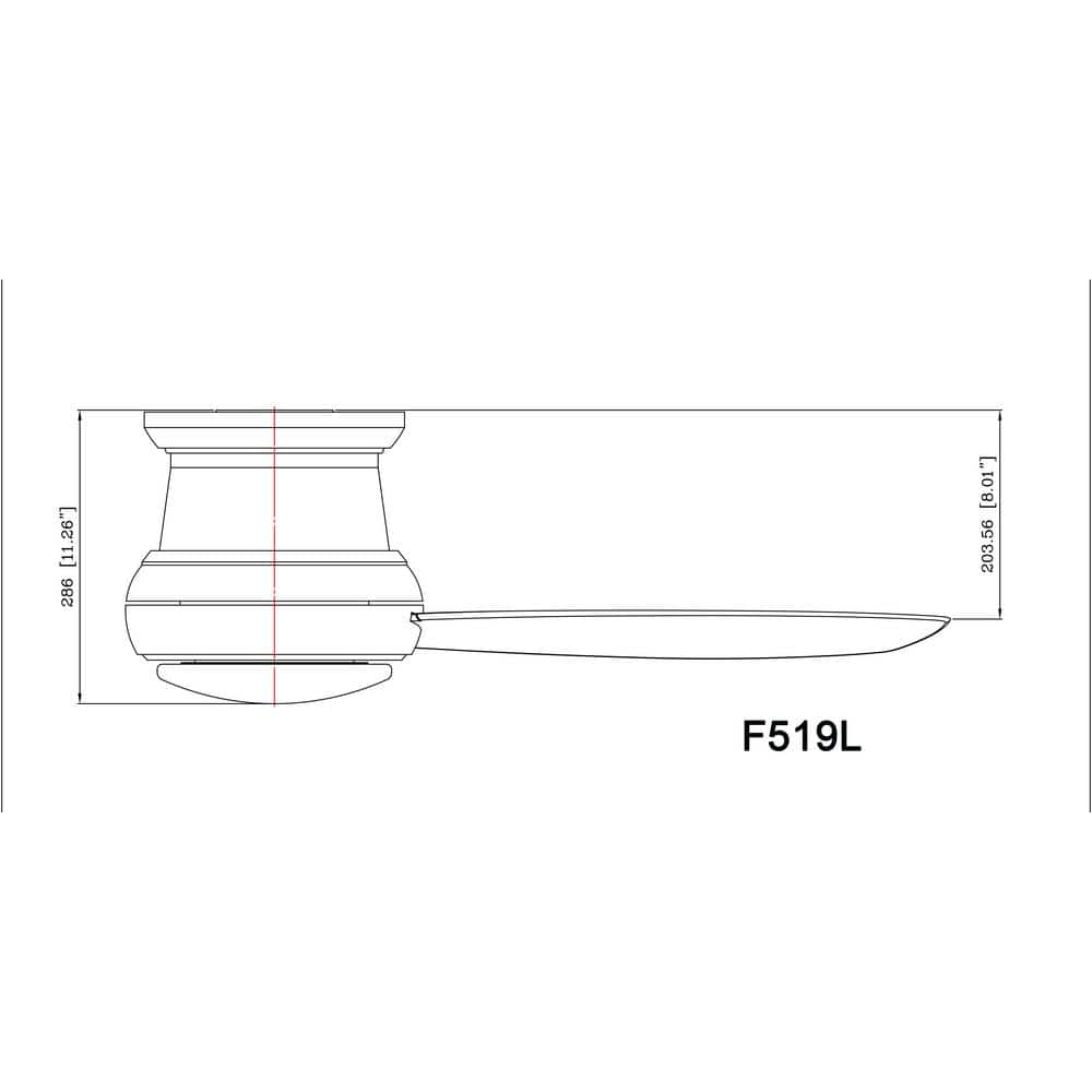 52" White LED Low Profile Ceiling Fan with Remote and Light Kit