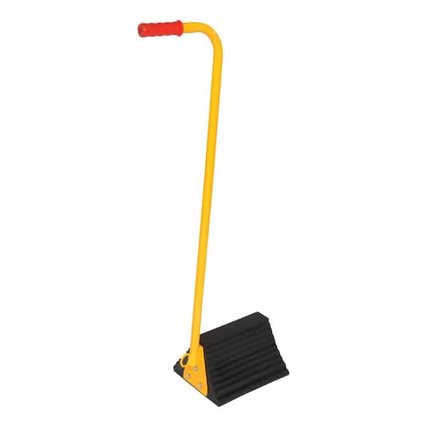 Vestil 7.6 in. x 12 in. x 38.5 in. Rubber Wheel Chock-Handle