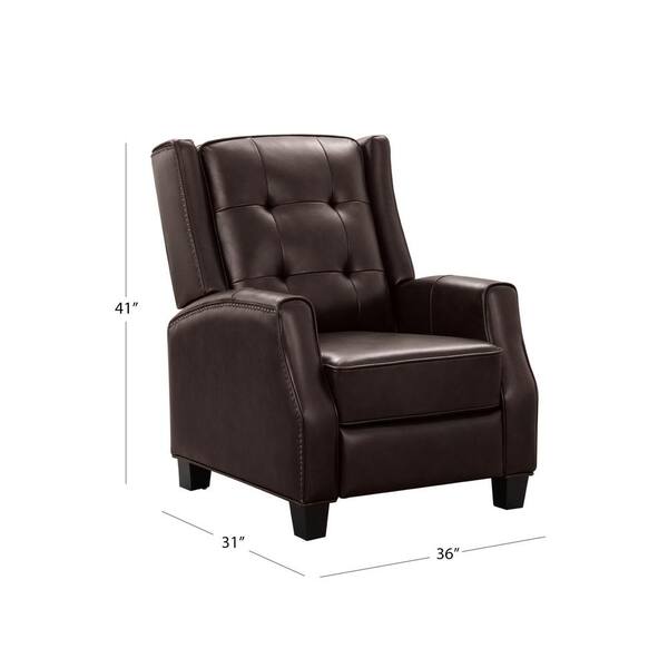 Ridgewood leather 2024 pushback recliner