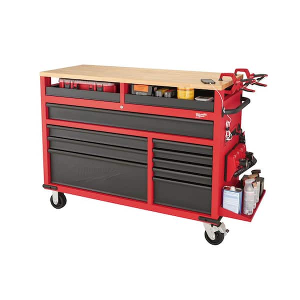 Milwaukee - 52 in. 11-Drawer Mobile Work Center