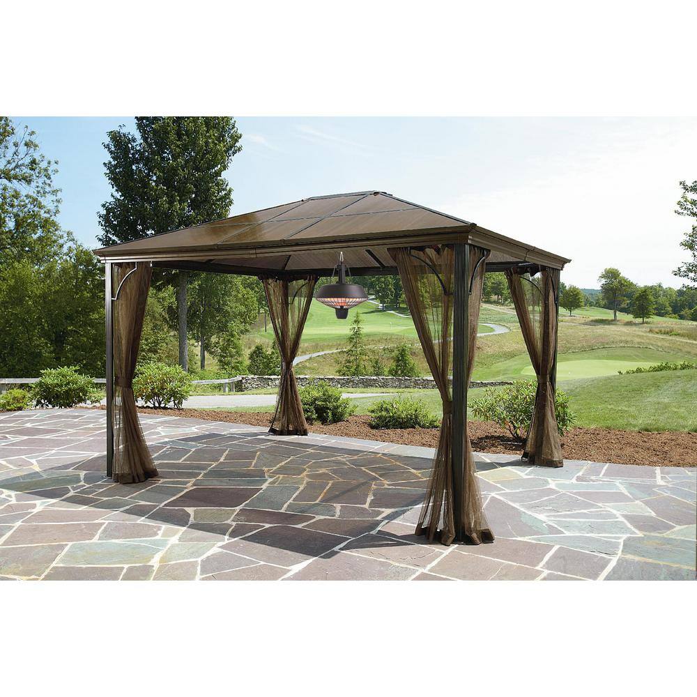 Black Infrared Electric Hanging Outdoor Heater with Aluminum and Steel