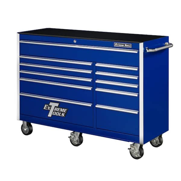 Extreme Tools 56 in. 11-Drawer Blue Standard Roller Cabinet Tool Chest
