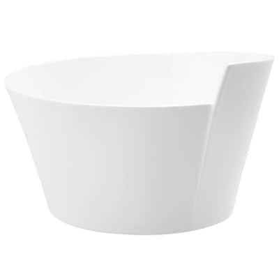 New Wave White Porcelain 11 in. Round Serving Bowl