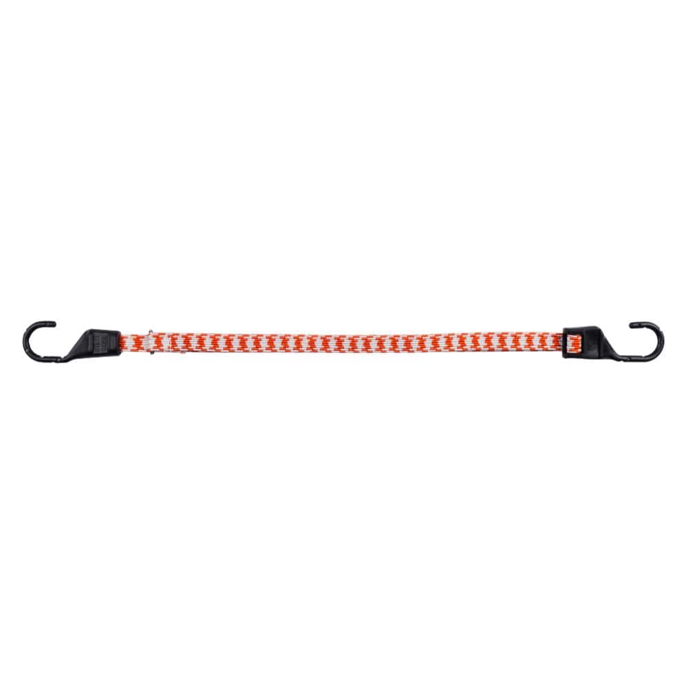 Keeper Adjustable 10 in. to 54 in. Orange/White Bunge Cord with