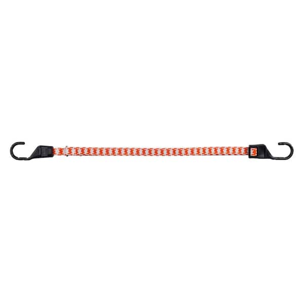 Keeper Adjustable 10 in. to 54 in. Orange/White Bunge Cord with Hooks 06119  - The Home Depot