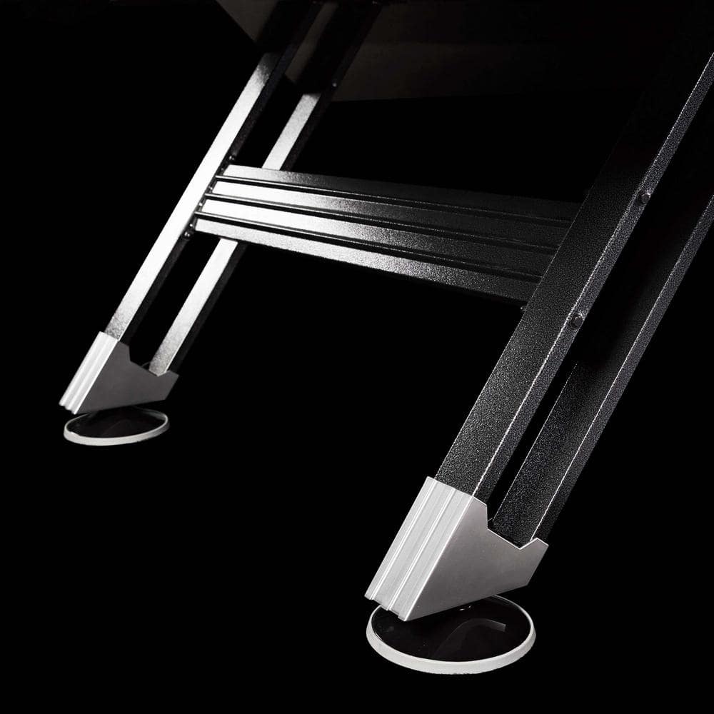 MD Sports 7.5' Black and Silver Pool Table with Steel Legs
