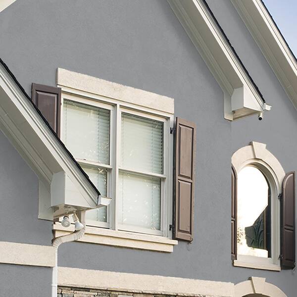 BEHR PREMIUM - 5 gal. #N530-4 Power Gray Elastomeric Masonry, Stucco and Brick Exterior Paint