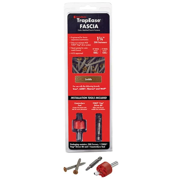 TrapEase Fascia Color Matched Fascia Fastener 100 lin ft - Saddle/Brown (200 Pack)