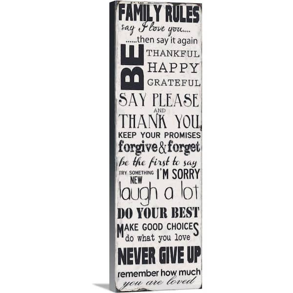 GreatBigCanvas "Family Rules" by Taylor Greene Canvas Wall Art