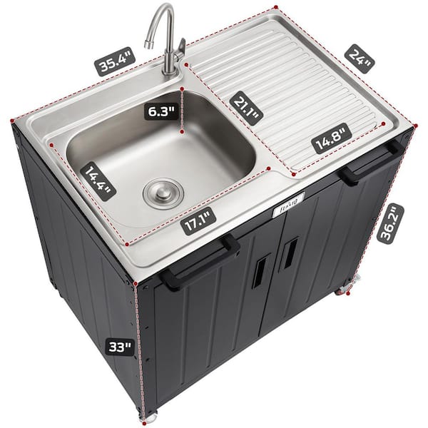 14.8 in. Wall Mount Rim Guard Service Sink, Stainless Steel 14.8 in. Wall Mount Rim Guard Service Sink, Stainless Steel