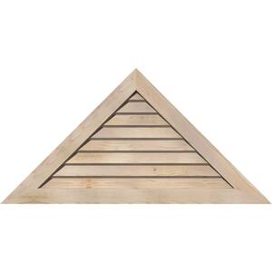 52.125 in. x 26 in. Triangle Unfinished Smooth Pine Wood Paintable Gable Louver Vent