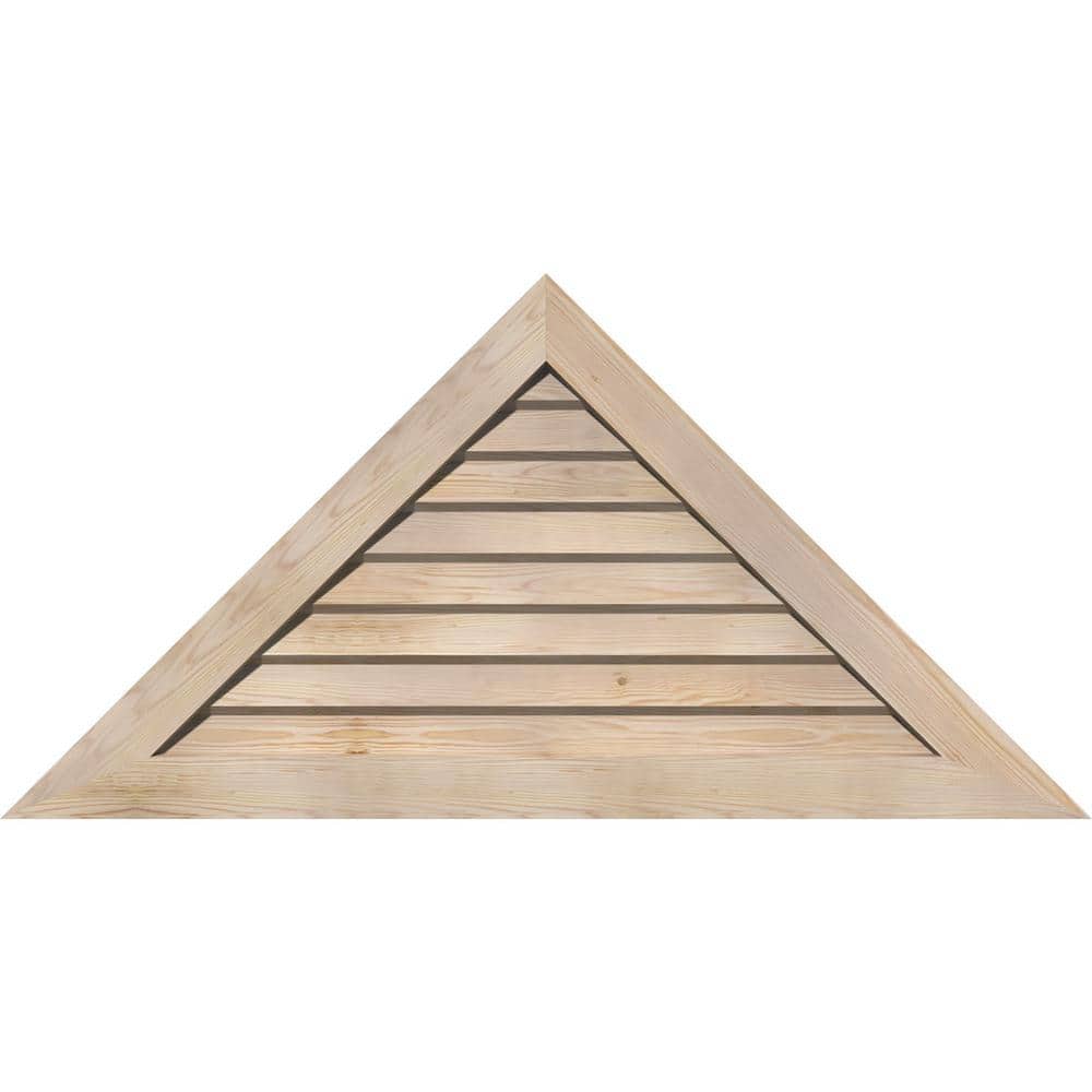 60.875 in. x 27.875 in. Triangle Unfinished Smooth Pine Wood Paintable Gable Louver Vent price history on PriceWatchPro