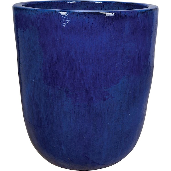Unbranded 15 in. Tall Falling Blue Ceramic Vestro