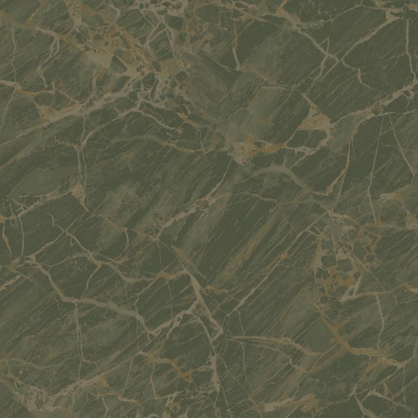 CHRIS LOVES JULIA Jade Green Jasper Stone Peel and Stick 8 in. x 10 in. Wallpaper Sample