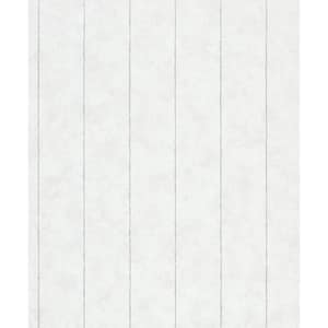 Flora Collection White Pinstripes Matte Finish Non-Pasted Vinyl on Non-Woven Wallpaper Samples
