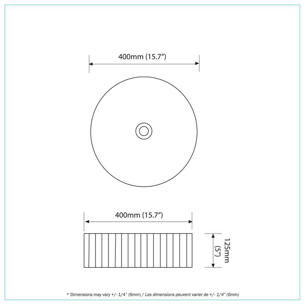 Glossy White Ceramic Round Vessel Bathroom Sink
