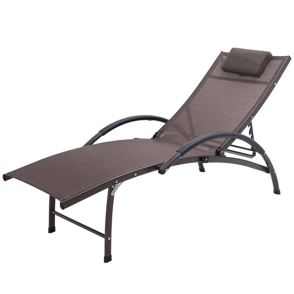 Crestlive Products 1Piece Aluminium Adjustable Outdoor Chaise Lounge