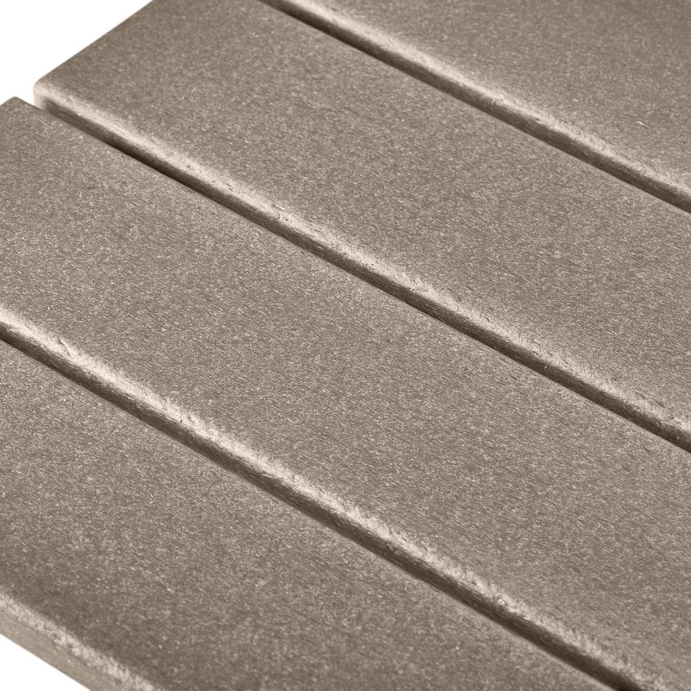 Weathered Wood HDPE Outdoor Patio Square Side Table