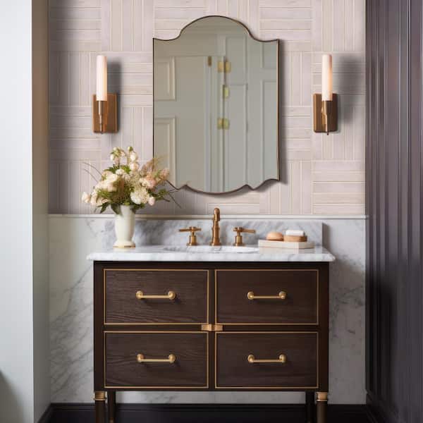 Stella Blush 2 in. x 10 in. Glossy Ceramic Subway Wall Tile (5.16 sq. ft./Case)