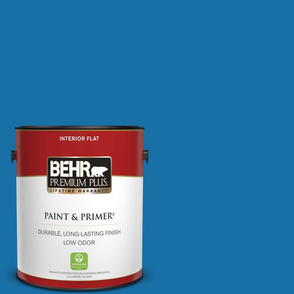 BEHR PREMIUM PLUS 1 gal. #560B-7 Cerulean Flat Low Odor Interior