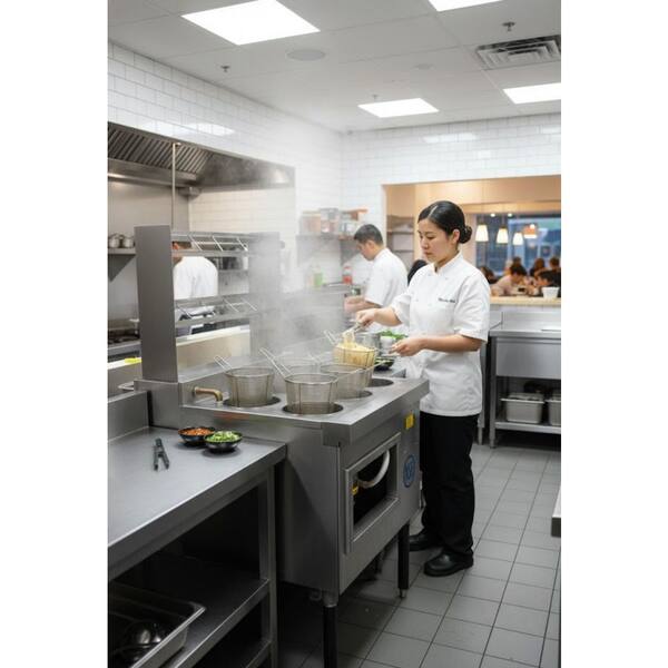 Cooler Depot NSF 25 INS 62 qt. 9-Hole Commercial Natural Gas Pasta