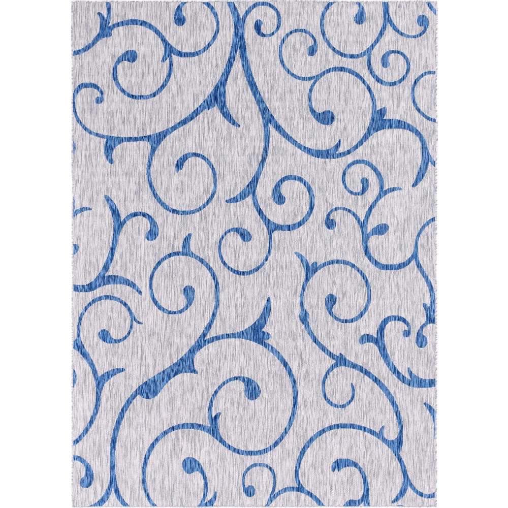 Outdoor Curl Cloud Gray 8 ft. x 11 ft. Area Rug price history on PriceWatchPro