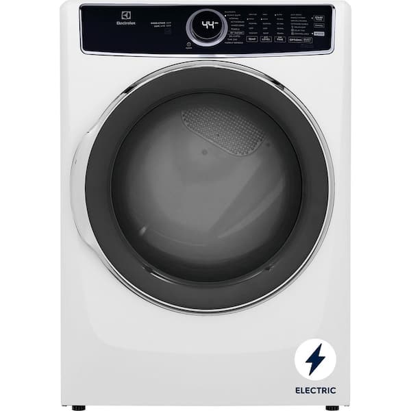 8 cu. ft. vented Front Load Stackable Electric Dryer in White with LuxCare Dry and Automatic Temperature Control