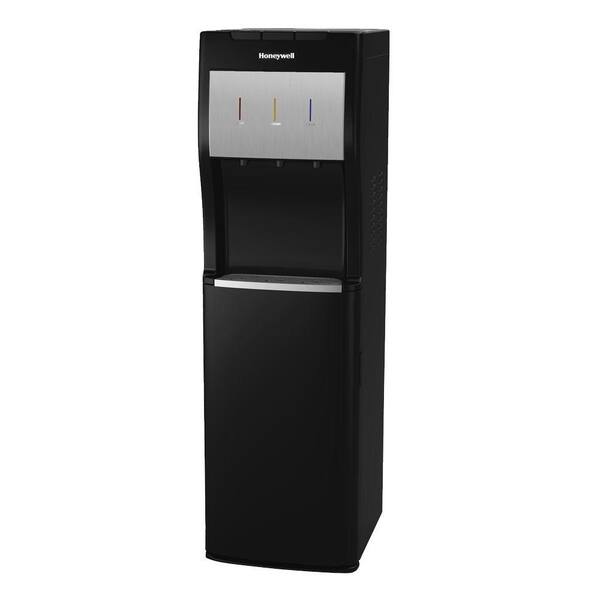 Honeywell Freestanding Bottom-Loading Hot/Room/Cold Water Dispenser with Superior Water Pump in Black