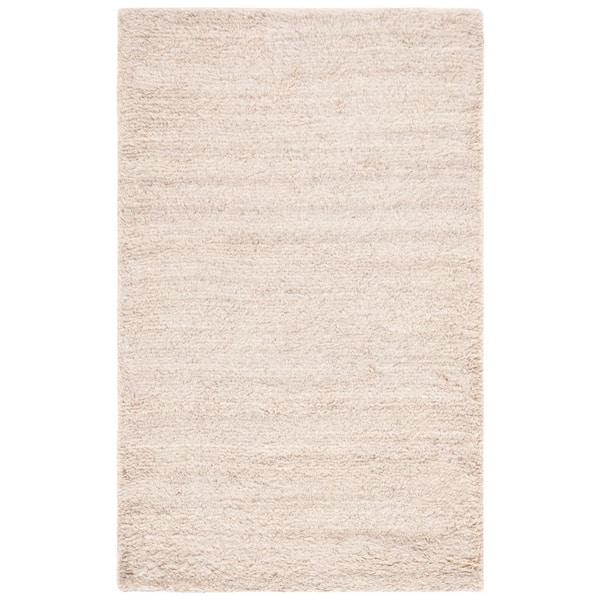 SAFAVIEH Casablanca 3 ft. x 5 ft. Beige Solid Color Flokati Area Rug
