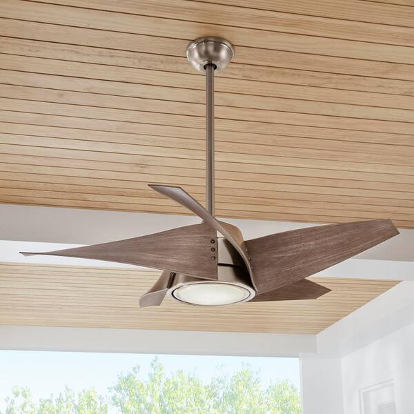 Hykolity 42 Inch Indoor Ceiling Fan with Dimmable Light Kit and Remote Control Bedroom ETL Listed for Living room Basement Reversible Motor Kitchen Garage