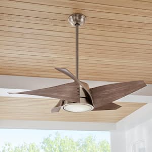 Broughton 42 in. LED Brushed Nickel Ceiling Fan with Remote Control