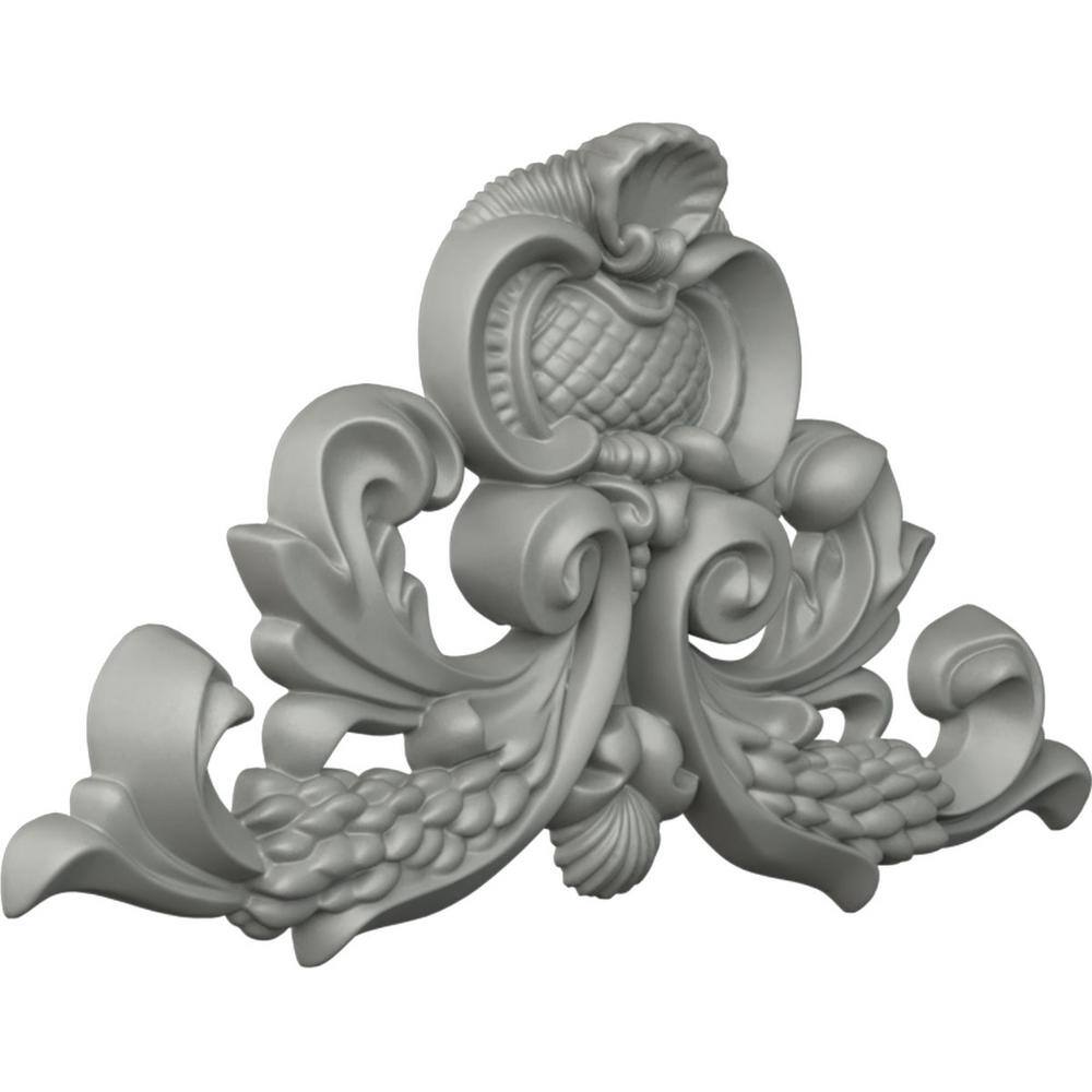 Hamilton 15.25" White Polyurethane Crown Onlay Scroll