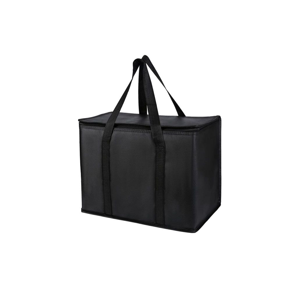 2-Pack 16 x 12.5 x 9 Black XL-Large Insulated Grocery Shopping Bags,