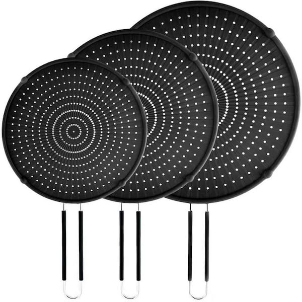 Splatter Screen for Frying Pan, Silicone Grease Splatter Guard, Heat-Resistant Splatter Guards, Dishwasher Safe
