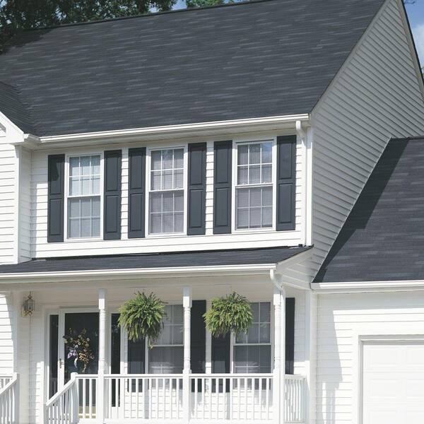 Owens Corning Supreme Onyx Black 3 Tab Roofing Shingles 33 3 Sq Ft Per Bundle Ek01 The Home Depot