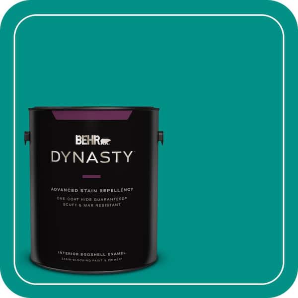 BEHR DYNASTY 1 gal. #490B-6 Emerald Coast Eggshell Enamel Interior Stain-Blocking Paint & Primer
