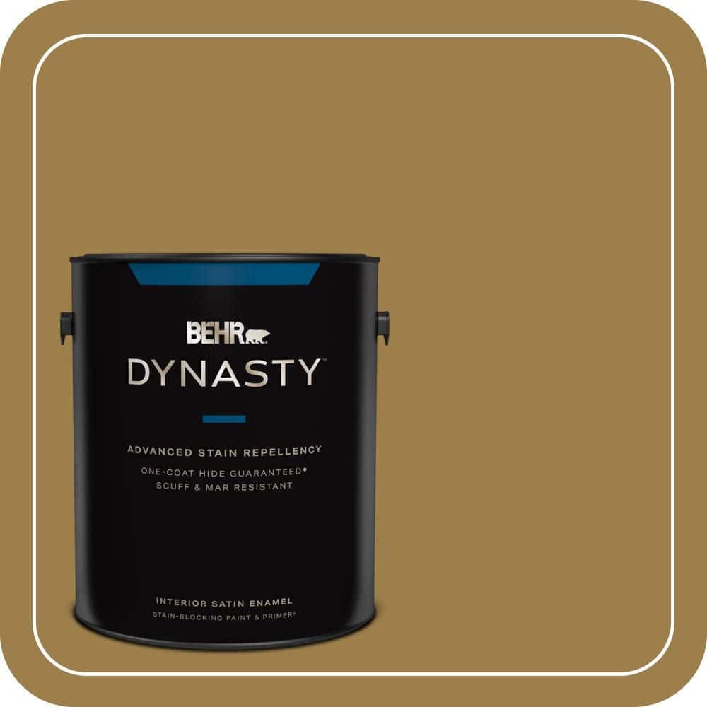 1 gal. #S310-6 Gold Ink Satin Enamel Interior Stain-Blocking Paint and Primer price history on PriceWatchPro