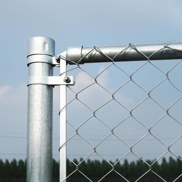 ALEKO Galvanized Steel Chain Link Fence-Complete Kit 4 ft. x 50 ft. 12.5 AW Gauge