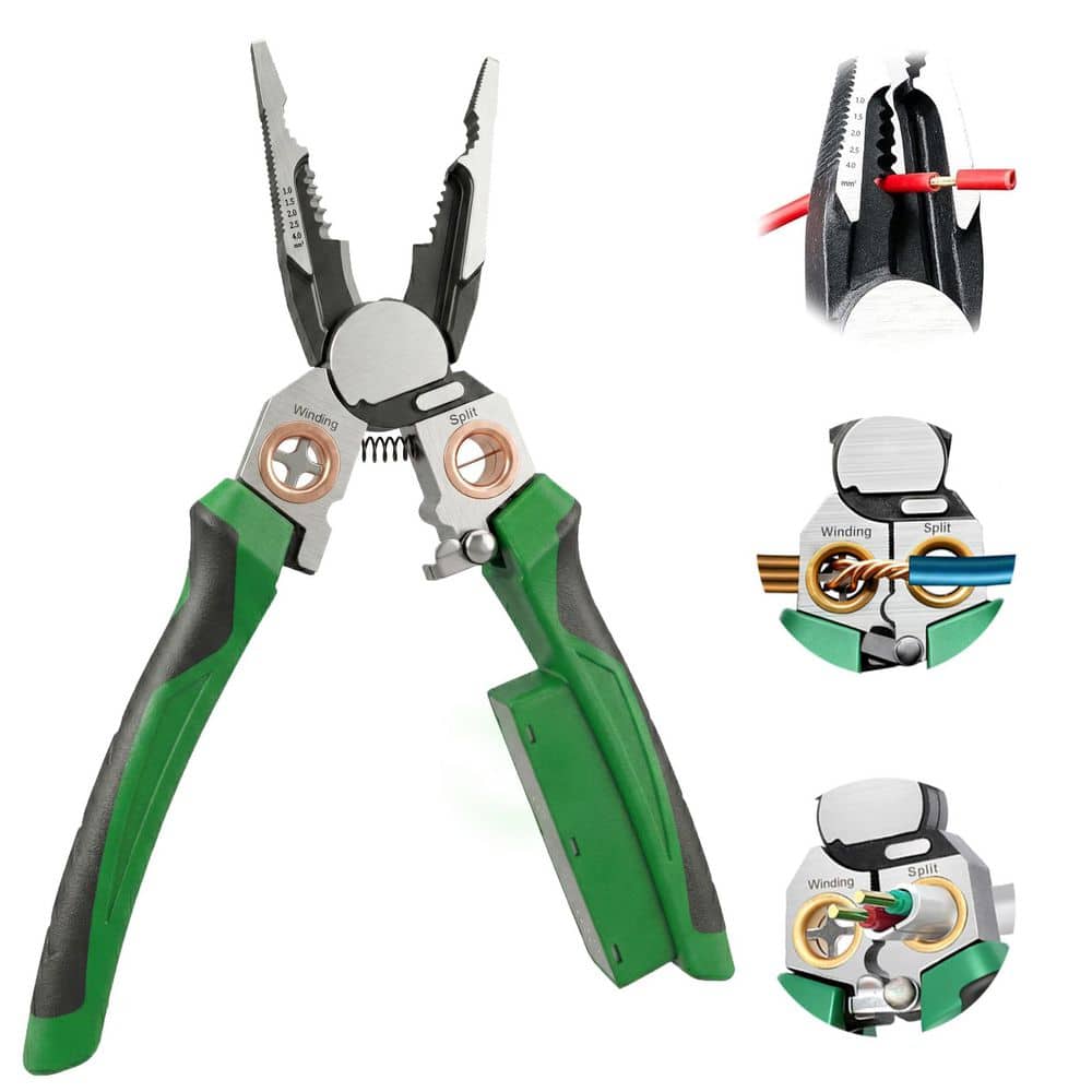 8-in-1 Wire Stripper with Voltage Tester, Multi-Function Electric Pliers, Wire Cutter, Crimper, Splitter price history on PriceWatchPro