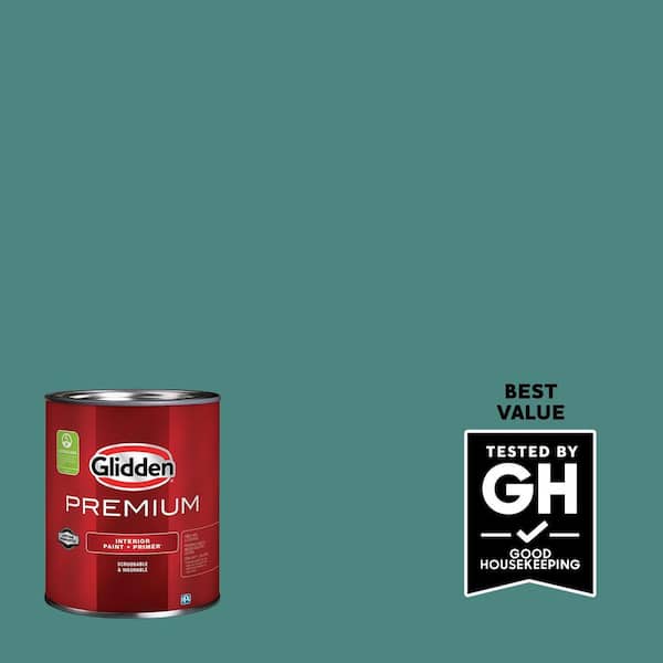 Glidden Premium 1 qt. PPG1142-6 Jericho Jade Flat Interior Latex Paint
