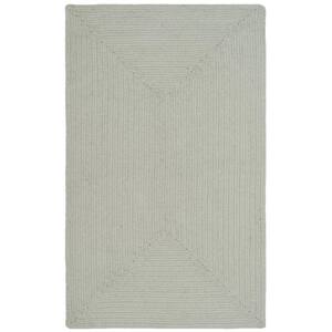 Braided Light Blue Doormat 3 ft. x 4 ft. Solid Area Rug