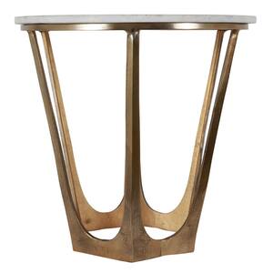 Luvino Marble and Gold Side Table