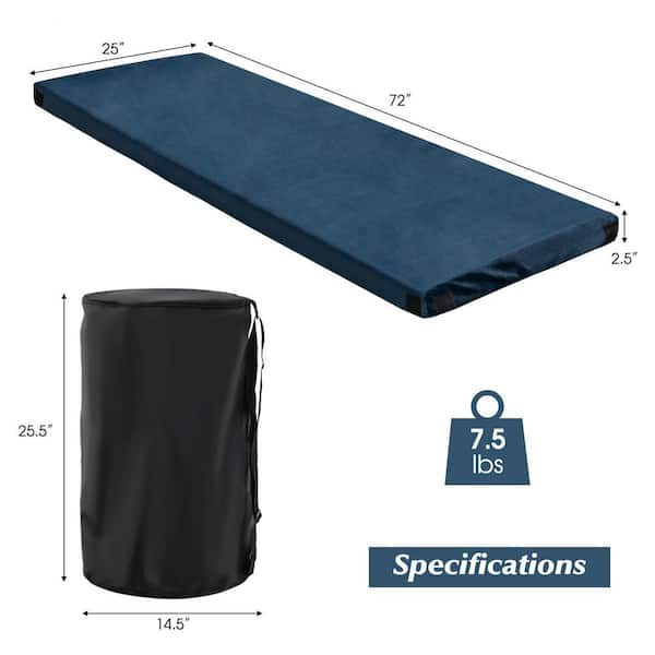 Fold-O-Mat Foam Sleeping Camping Pad, Blue, Purple, Green