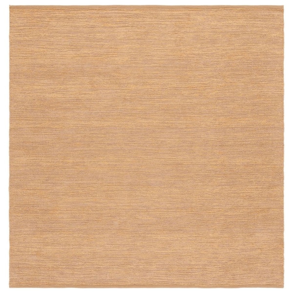 Montauk 6 ft. x 6 ft. Gold Modern Solid Square Area Rug