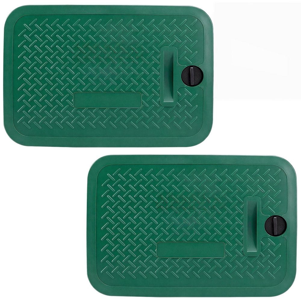 2 Pack 12 in. x 17 in. Rectangular Valve Box in Green Sprinkler Irrigation Replacement Cover Valve Box Base Not Included price history on PriceWatchPro