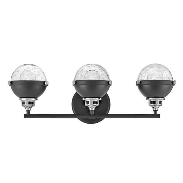 HINKLEY - Fletcher 25.0 in. 3 Light Black Vanity Light